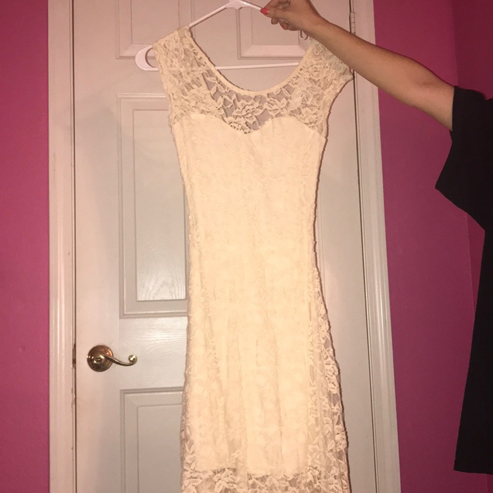 Lace high low dress